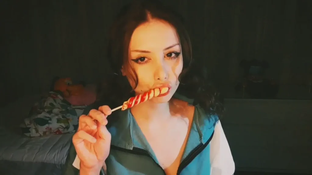 Trisha Fisher ASMR Candy Cane Licking Boosty Leak
