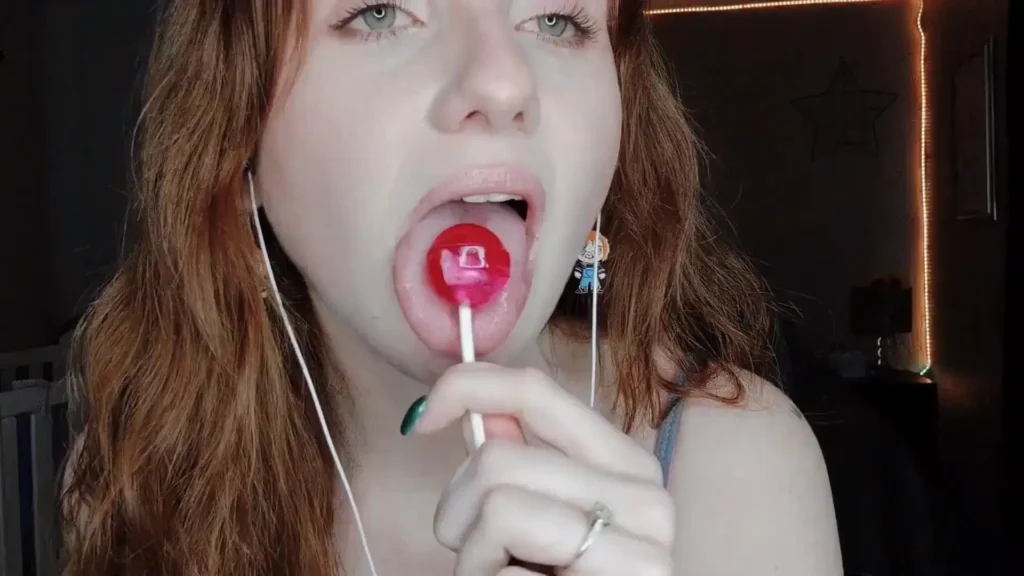 Jaxi ASMR Eating Cherry Lollipop