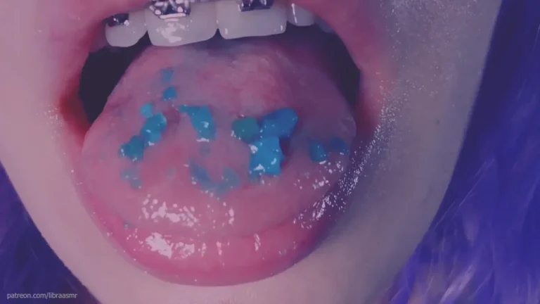 Libra ASMR Blue Pop Rock Tongue Sounds Patreon Leak