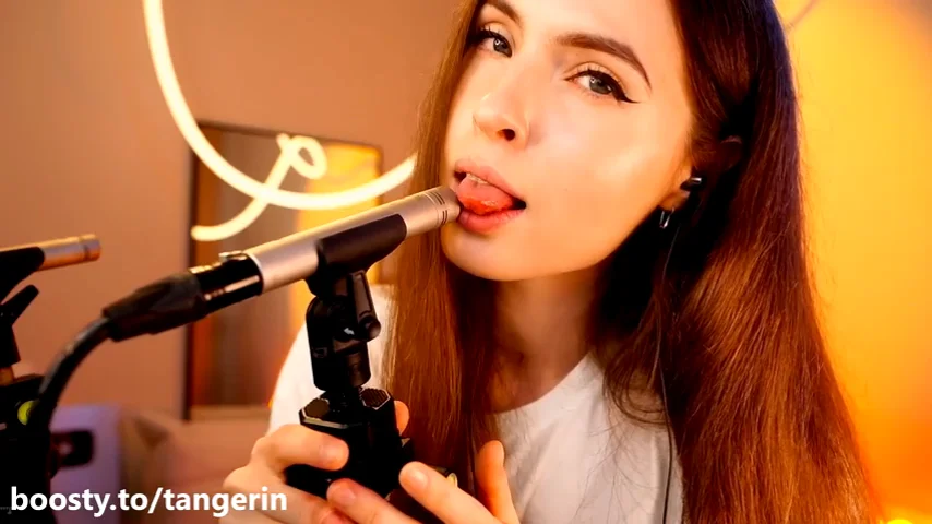 Tangerin ASMR Slow & Close Ear Licking Kisses Boosty Leak