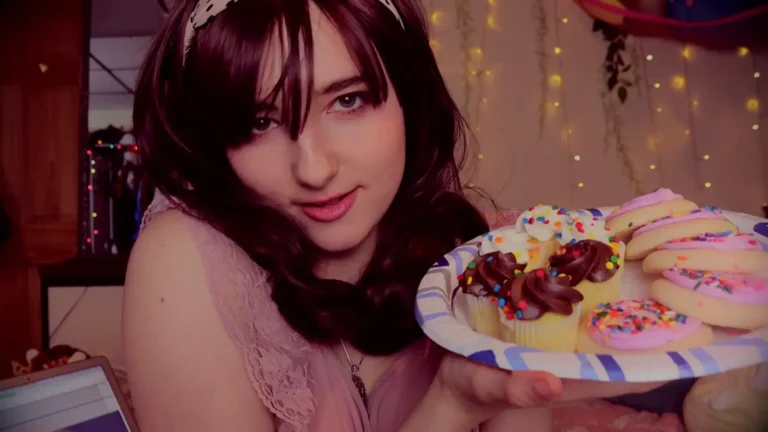 AftynRose ASMR Messy Maid Eating Snacks & Ear licking OnlyFans Leak