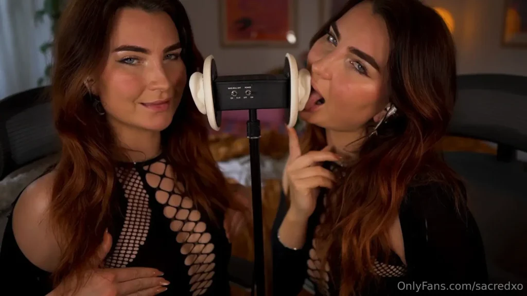 SacredXO ASMR Twin Ear Licking OnlyFans Leak